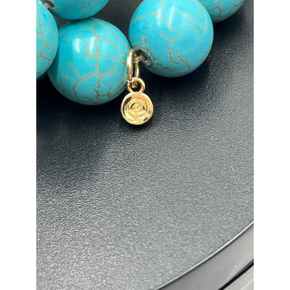 Ettika Luck & Love Turquoise Elastic Stretch Beaded Bracelet Two Set New - Picture 4 of 11